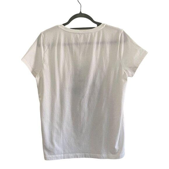 Escada Sport White Short Sleeve Graphic Tee T-Shirt Size L Minimalist - Picture 2 of 6